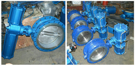 大口徑氣動(dòng)硬密封蝶閥圖片